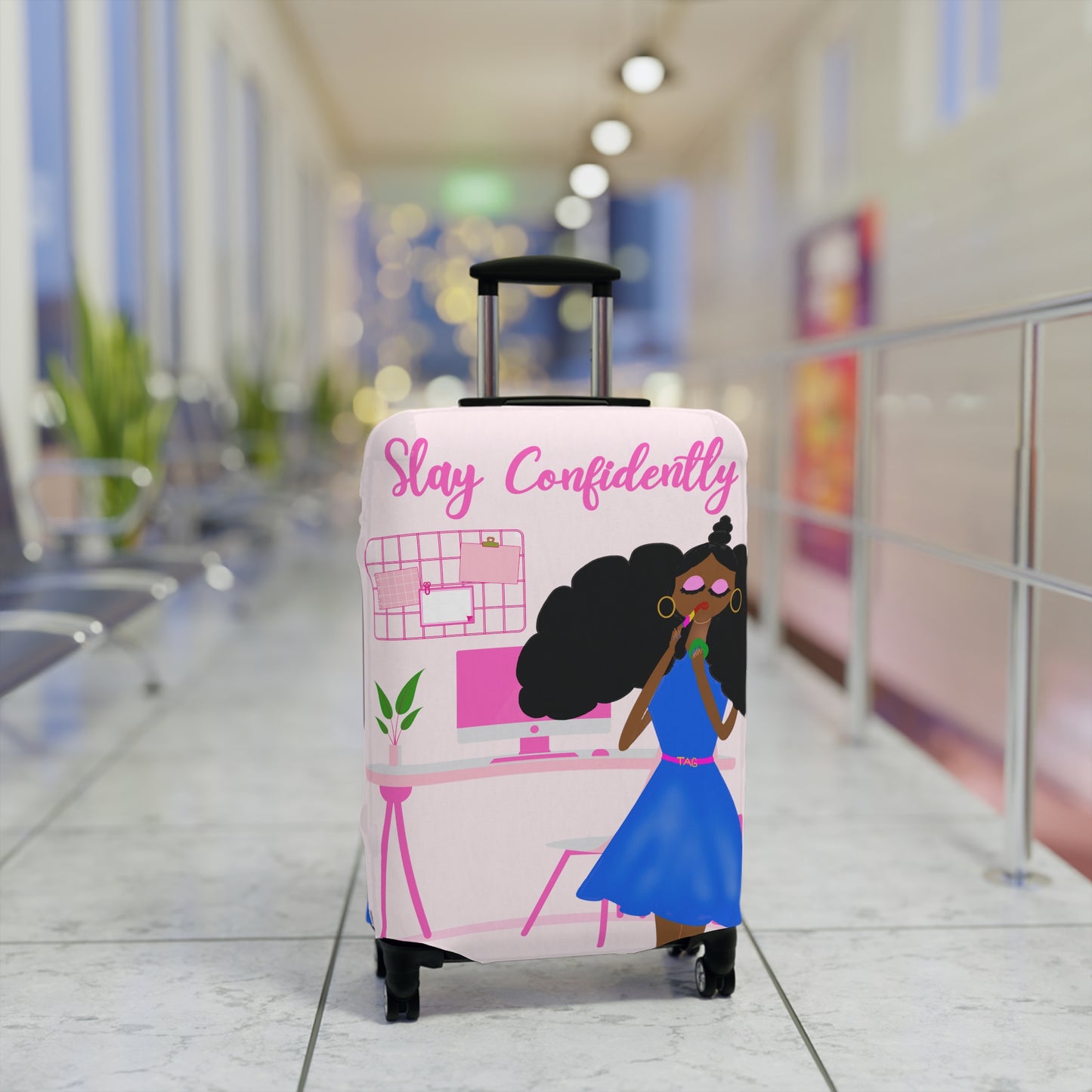 Slay Confidently Luggage Cover by The Artsy Girl