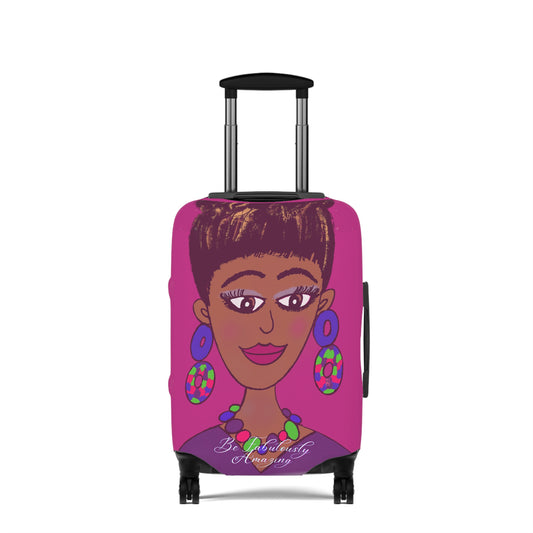 Be Fabulously Amazing Luggage Cover by The Artsy Girl