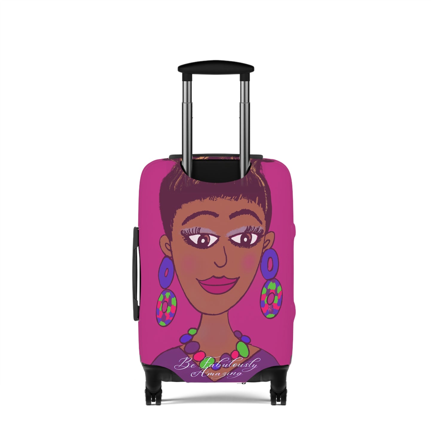 Be Fabulously Amazing Luggage Cover by The Artsy Girl