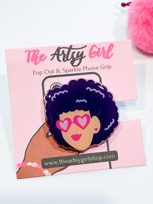 Pop Out & Sparkle Phone Grip (Lil Miss Me • Light)