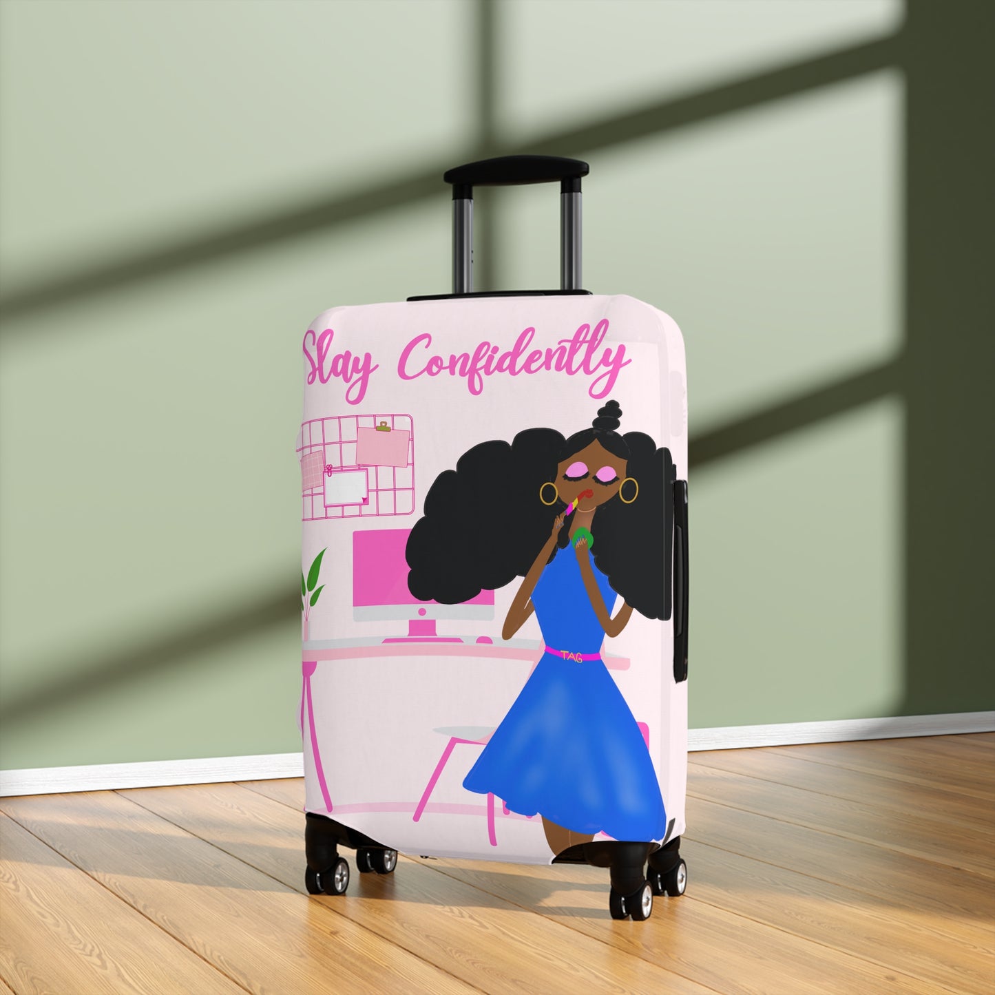 Slay Confidently Luggage Cover by The Artsy Girl