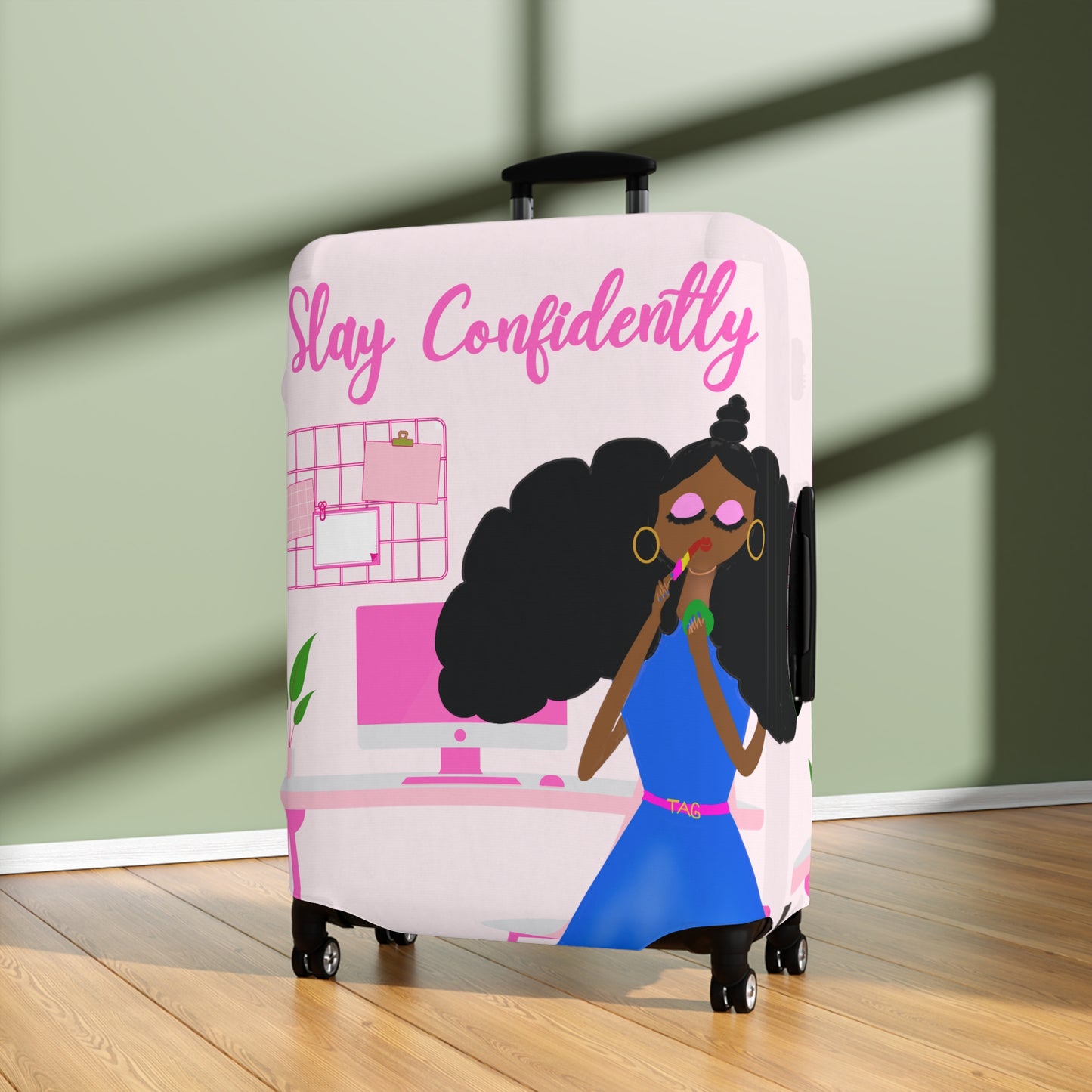 Slay Confidently Luggage Cover by The Artsy Girl