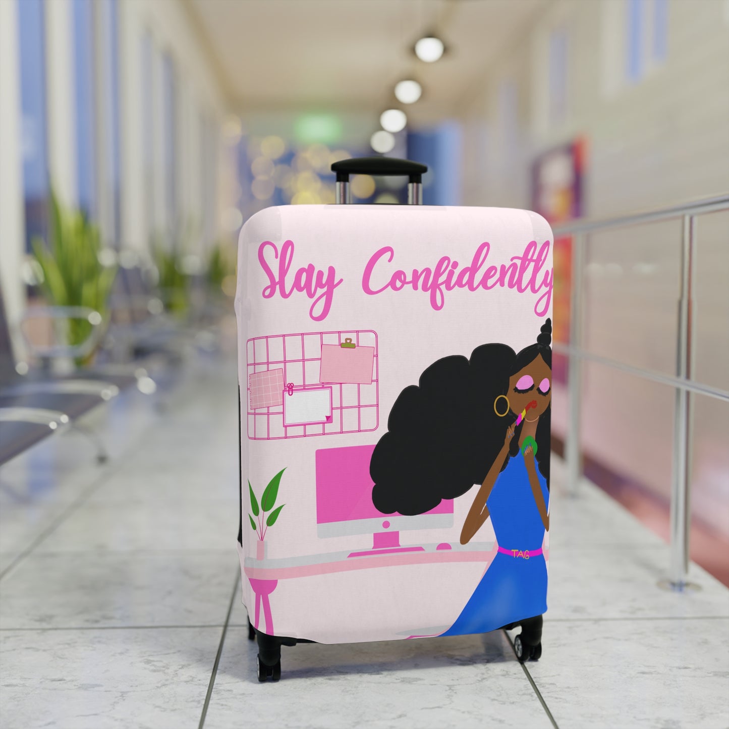 Slay Confidently Luggage Cover by The Artsy Girl