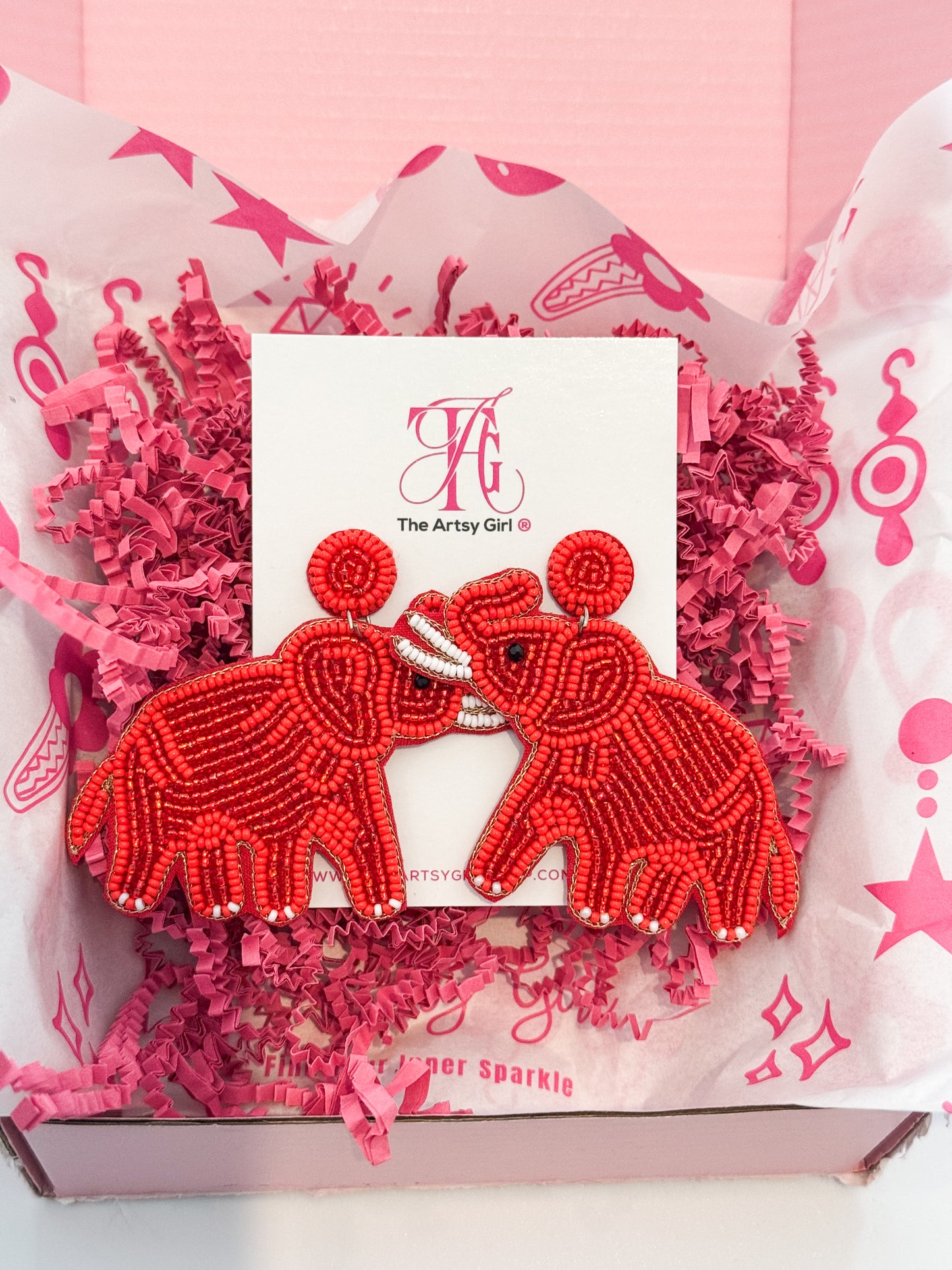 Elephant Earrings trunk up