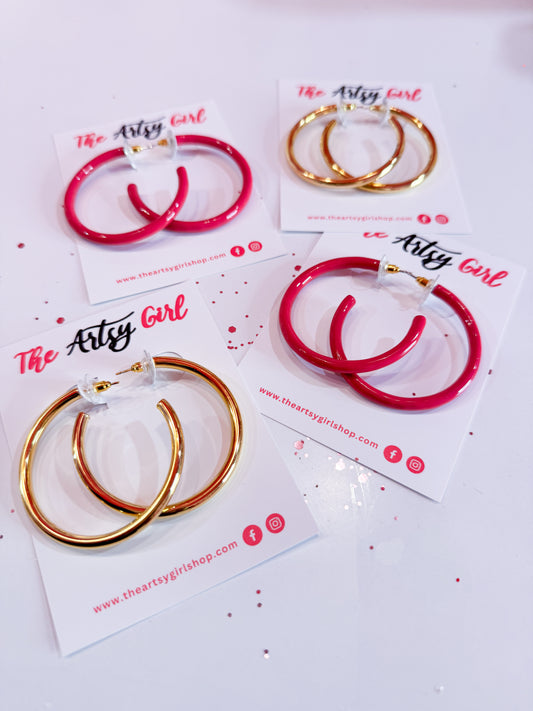 Basic Sparkle Life minimalist gold plated hoop earrings, designed for simplicity and elegance, perfect for elevating your everyday style with timeless chic.