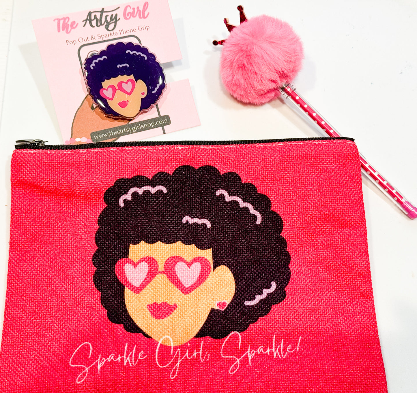Pop Out & Sparkle Phone Grip (Lil Miss Me • Light)