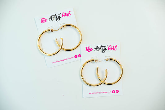 Gold Large Hoops
