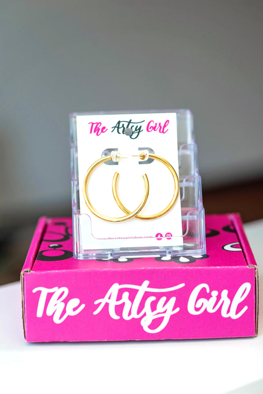 Gold Large Hoops