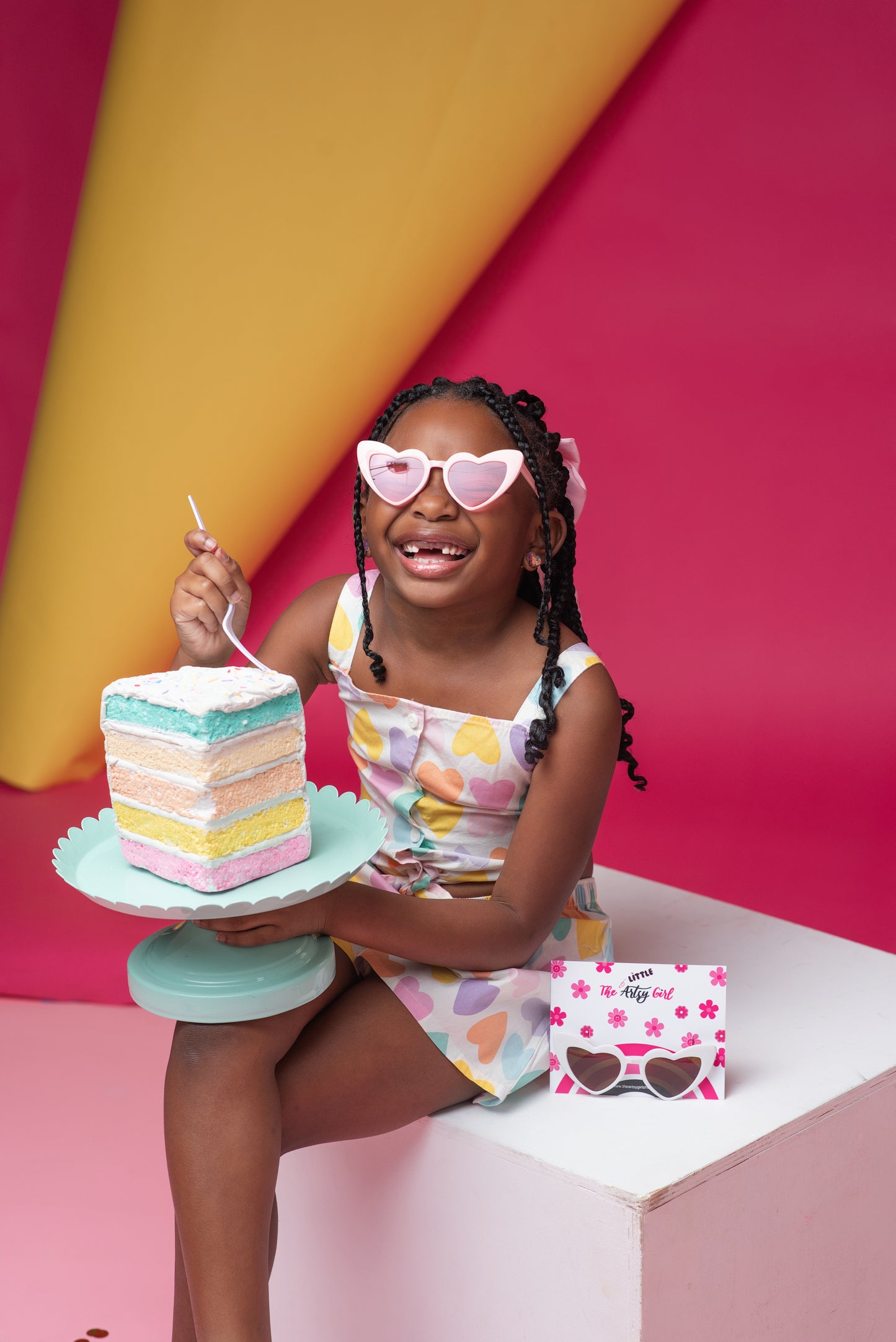 Hearts Sunglasses for Kids - Pink