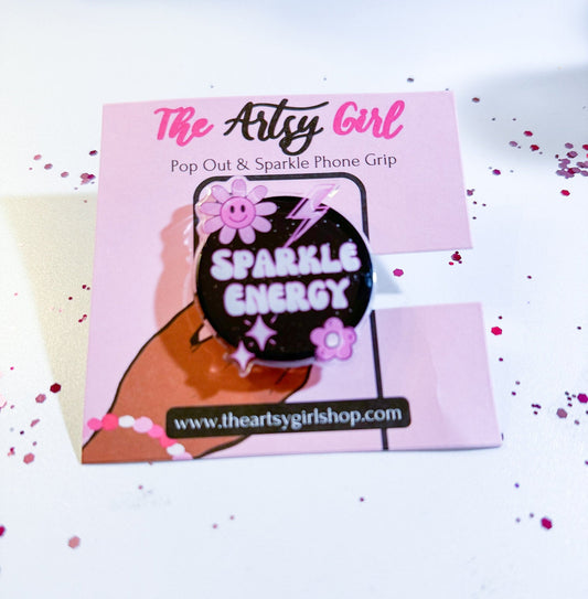 Pop Out & Sparkle Phone Grip (Sparkle Energy)