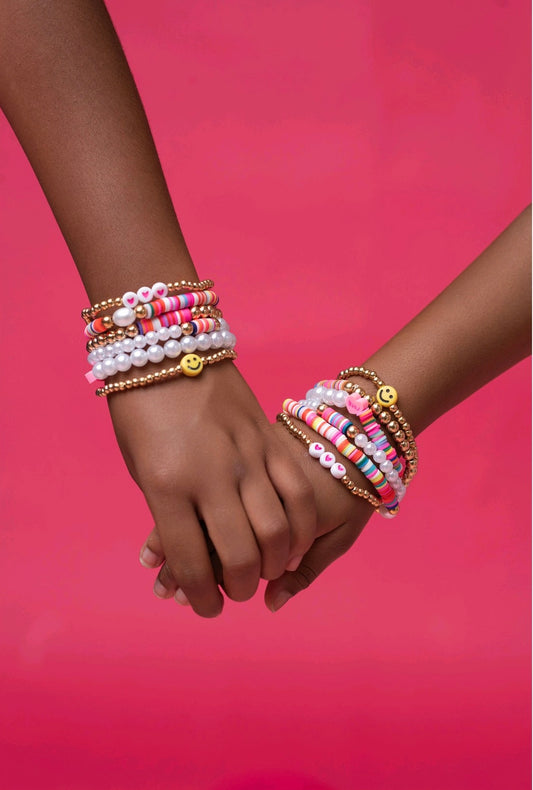 Sparkle Edition - Beaded Mini Stackable Bracelets (6 Pack)