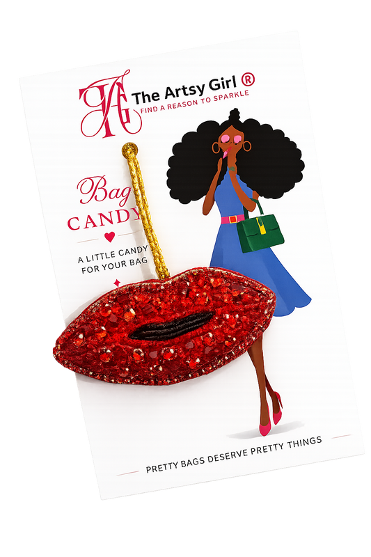Miss Kisses Bag Charm by The Artsy Girl®️