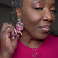 Spotted Me In Pink Beaded Earrings
