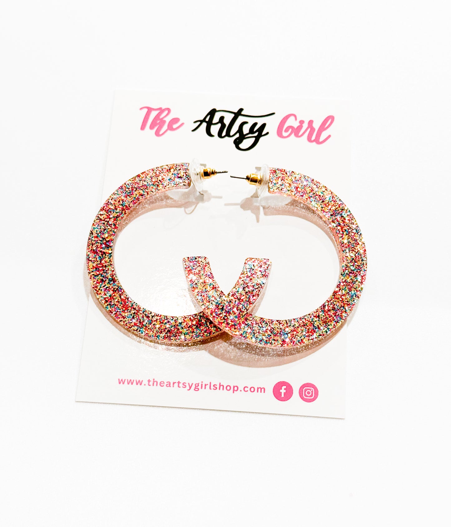 Glitter Girl Hoop Earrings