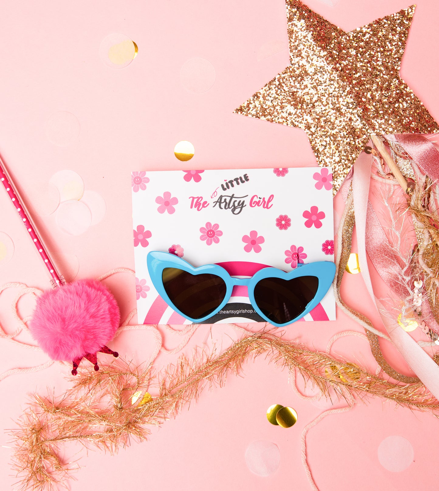 Hearts Sunglasses for Kids - Blue