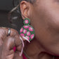 Spotted Me In Pink Beaded Earrings