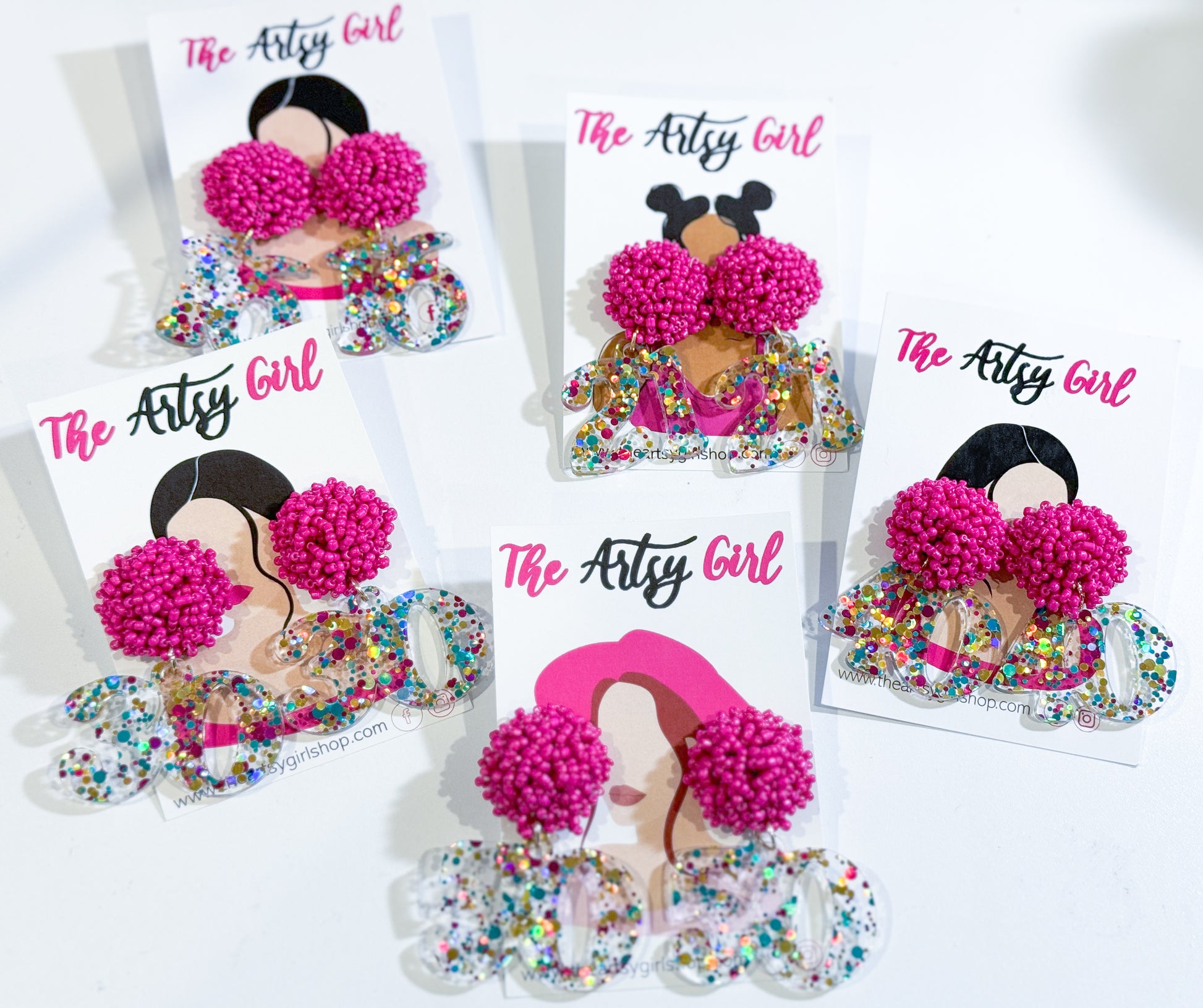 B-Day Fabulous birthday girl earrings, ideal for milestone celebrations, featuring fun and eye-catching designs to make the birthday girl stand out.