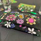 Black Floral Beaded Clutch