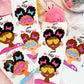 The Little Artsy Girl earrings on cards. 