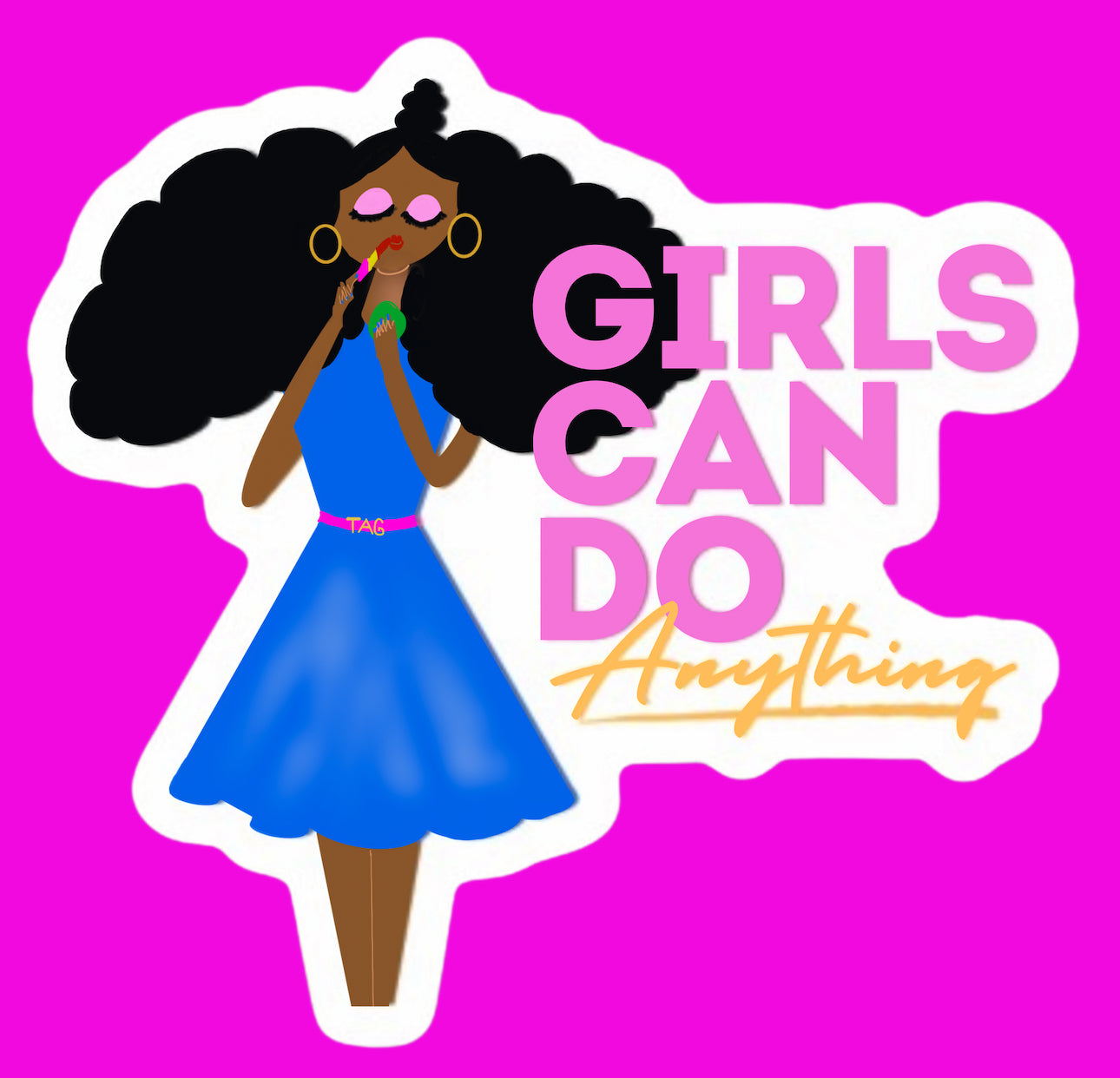 Black girl sticker