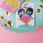 The Little Artsy Girl earring card showing heart studs for a little girl. 