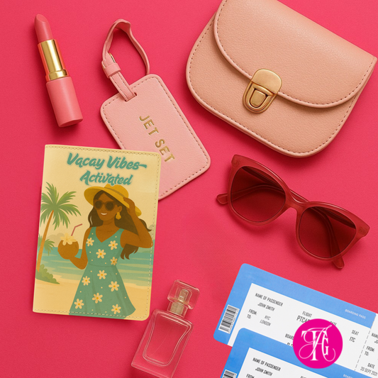 Fly Girl & Sparkle Passport Holder - Beach Girl
