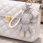 Miss Sparkle Bear Bag Charm (Silver)