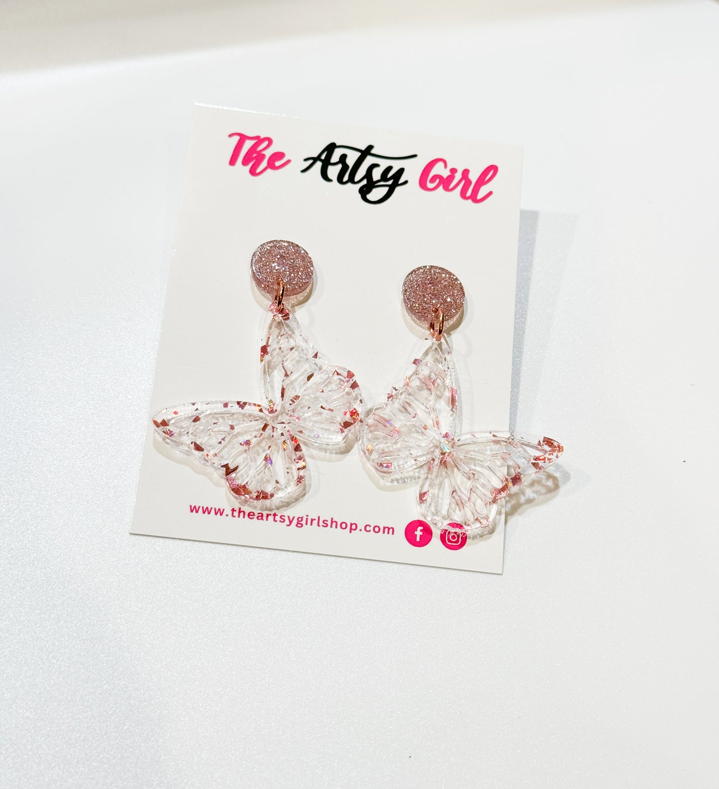 Sparkly Fly Butterfly Earrings