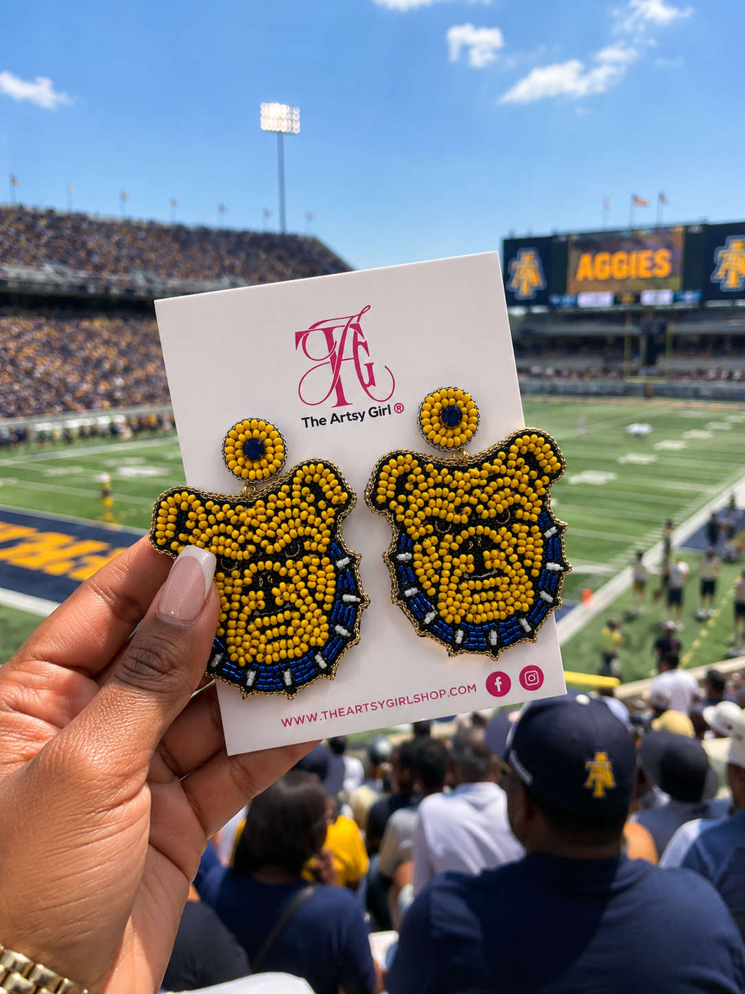 NC A&T earrings 