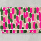 Pink and green beaded clutch