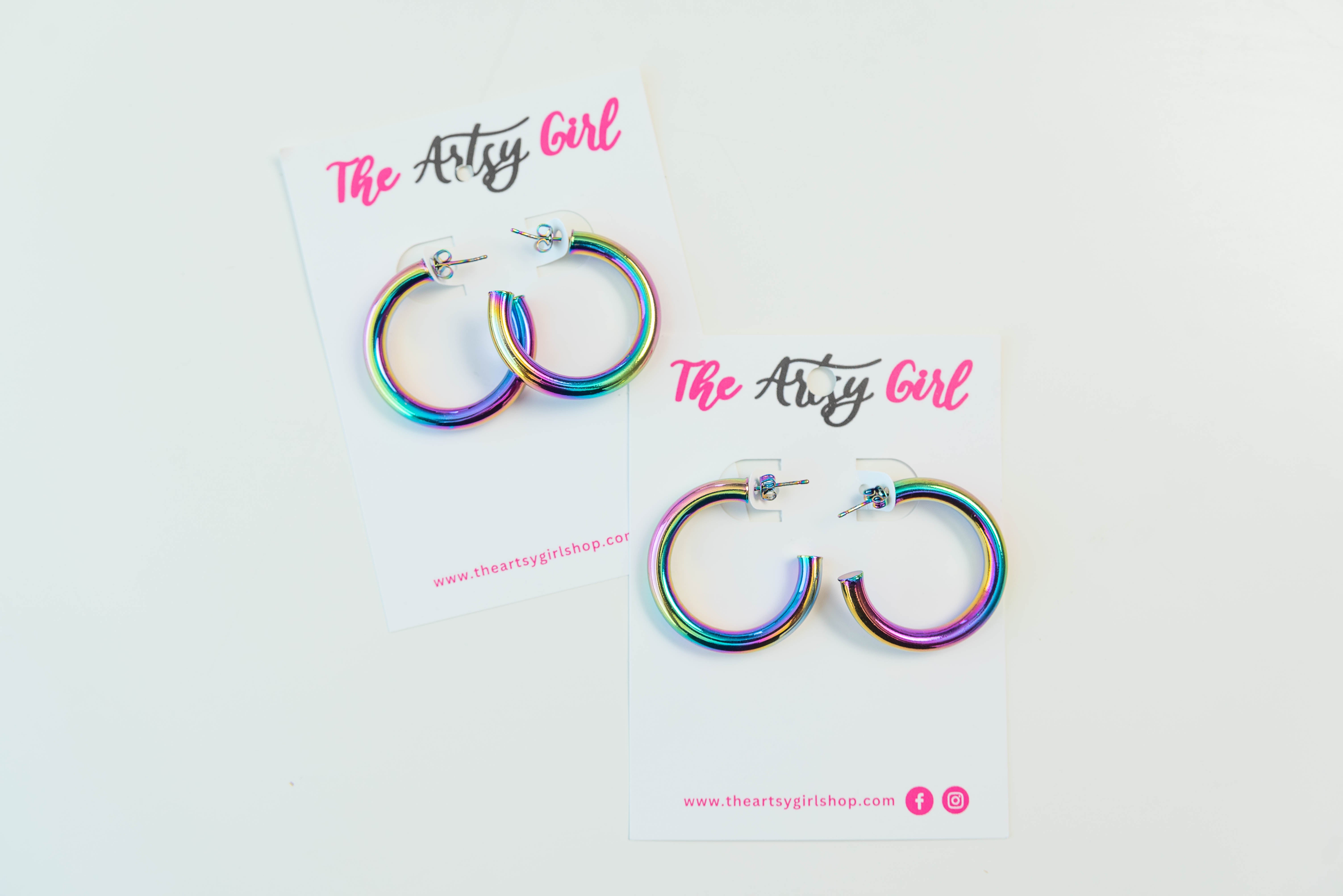 Metallic Me Fabulous Hoops - Rainbow Fizzle – The Artsy Girl