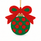 The Artsy Girl Red and Green Christmas Tree ornament on a white background.